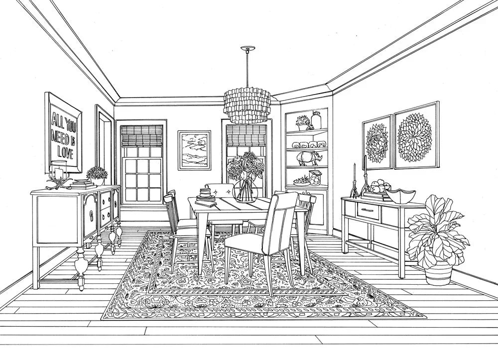 Color At Home: Adult Coloring Book - Giften Market