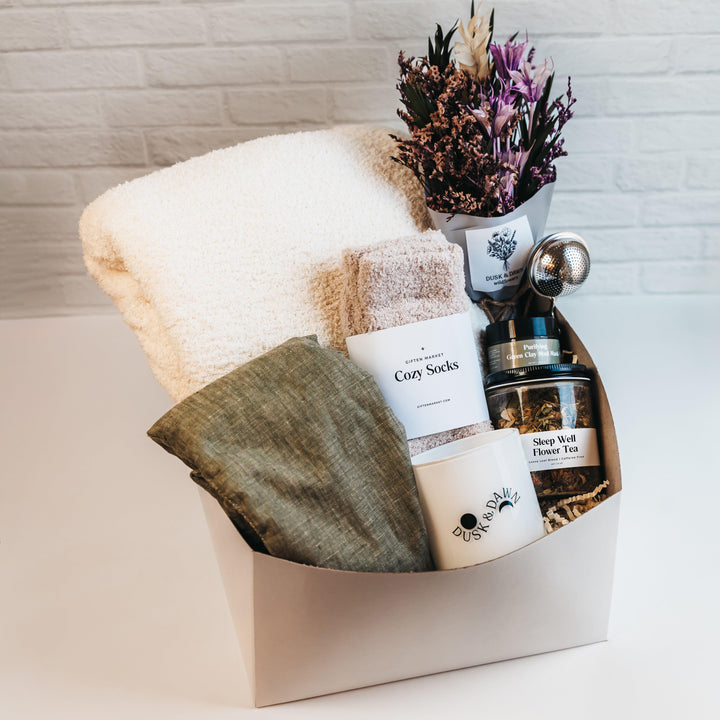 Comfort & Care Gift Box - Cream + Green - Giften Market