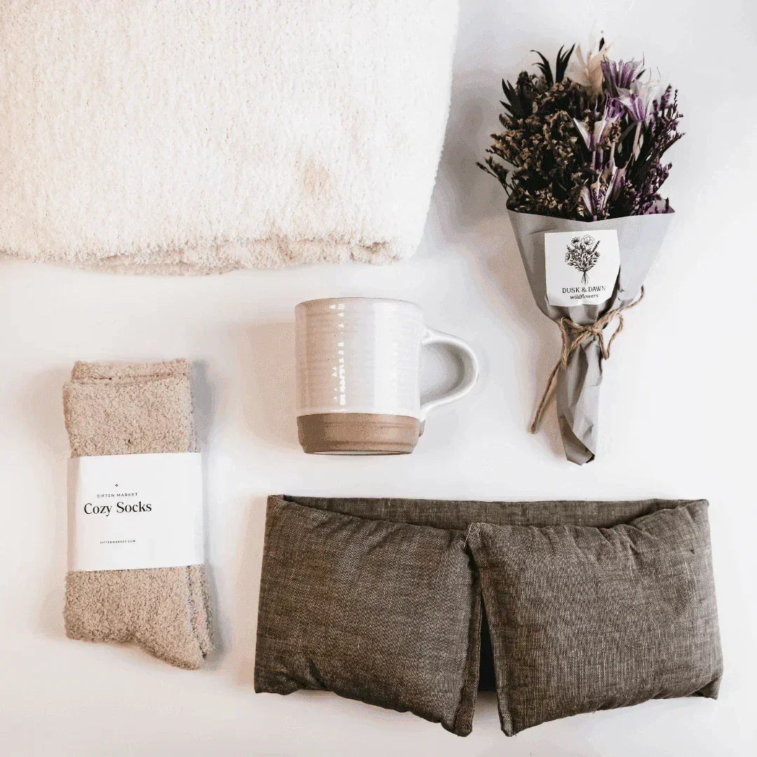 Comfort & Care Gift Box - Cream + Green - Giften Market