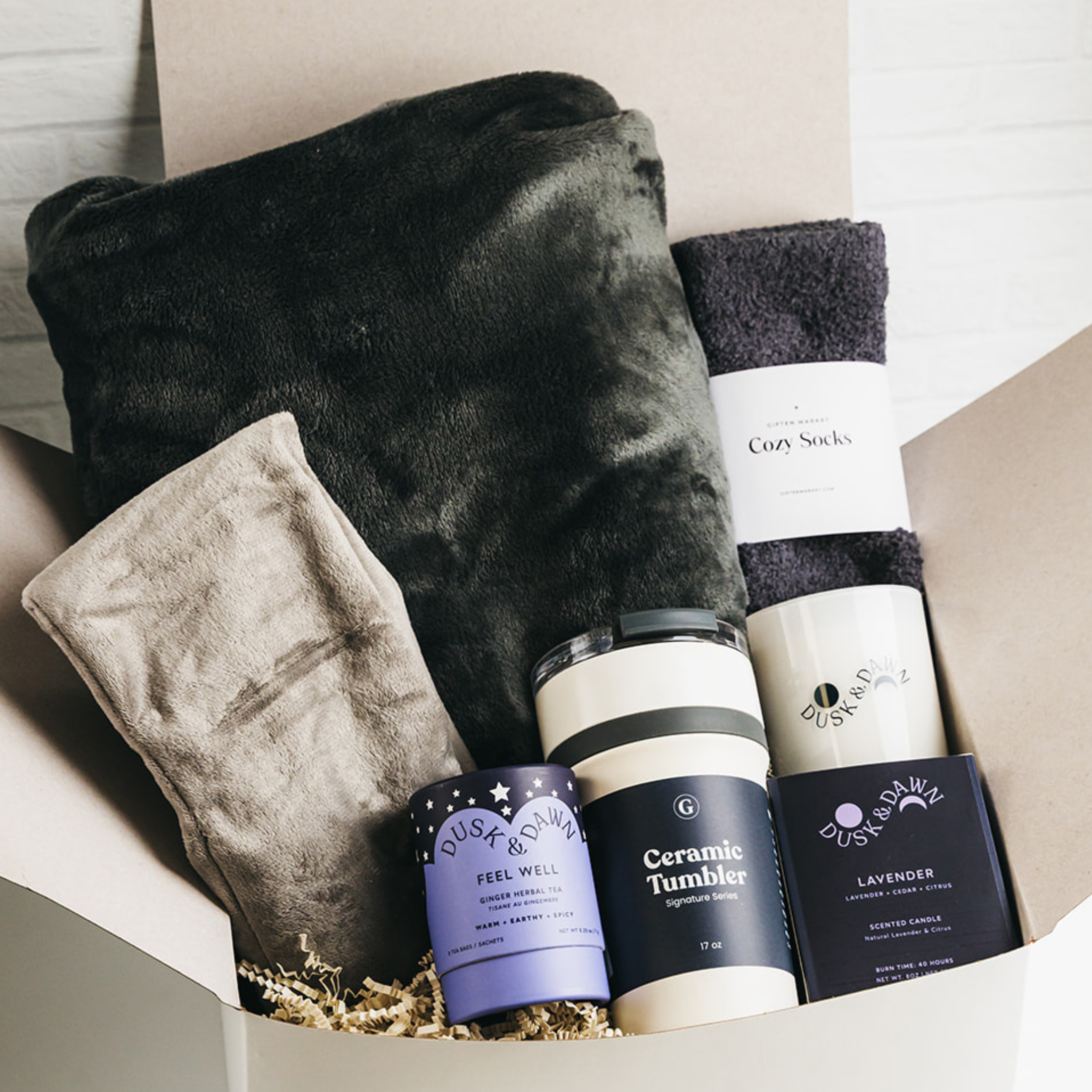 Comfort & Care Gift Box – Light Gray | Sympathy & Get Well Gift