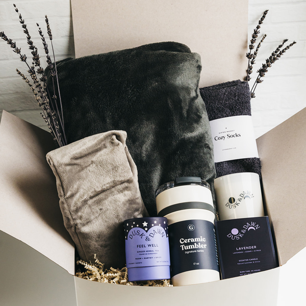 Comfort & Care Gift Box – Light Gray | Sympathy & Get Well Gift