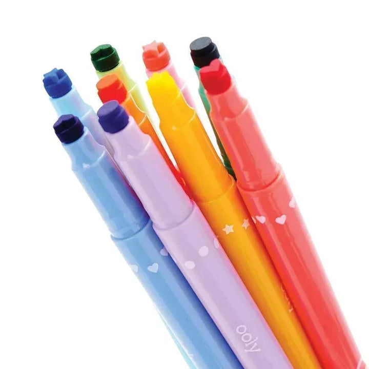 Confetti Stamp Double-Ended Markers - Giften Market