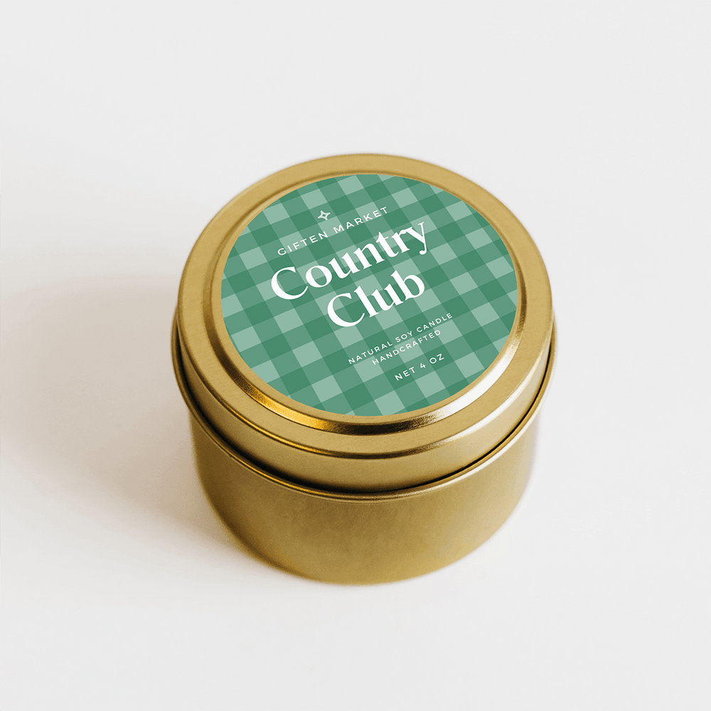 Country Club Gold Travel Candle - Giften Market
