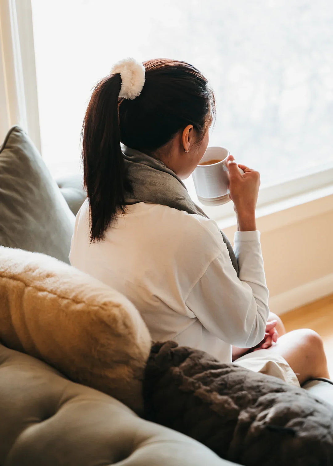 Cozy Fleece Neck Wrap - Gray - Giften Market