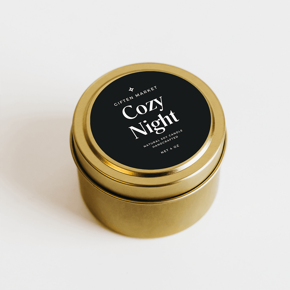 Cozy Night Gold Travel Candle - Giften Market
