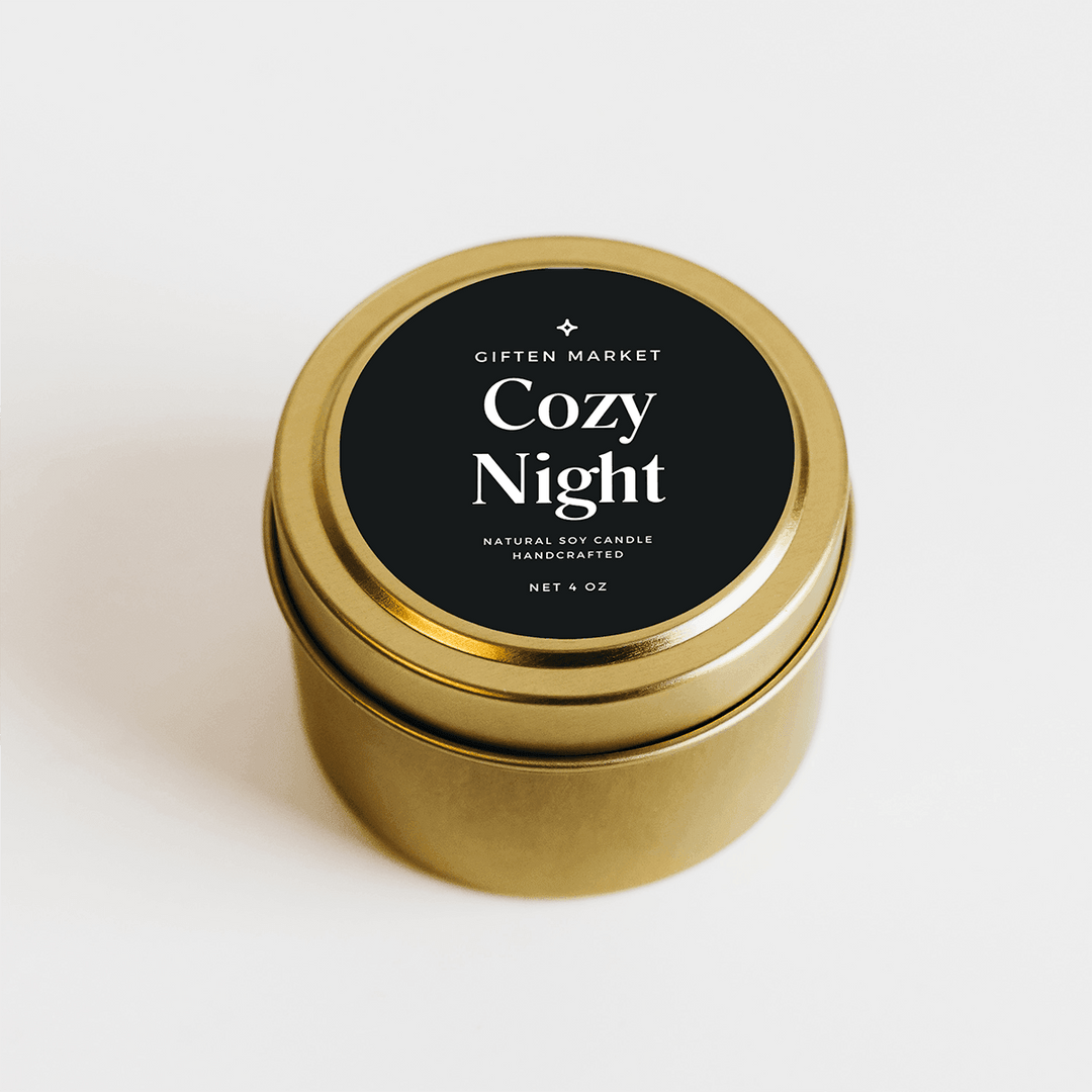 Cozy Night Gold Travel Candle - Giften Market