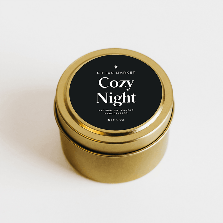 Cozy Night Gold Travel Candle - Giften Market