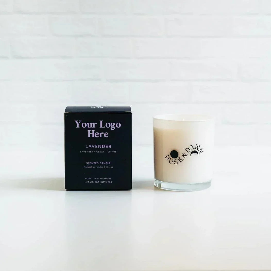 Custom Logo Deluxe Soy Candle - 8oz - Private Label - Giften Market