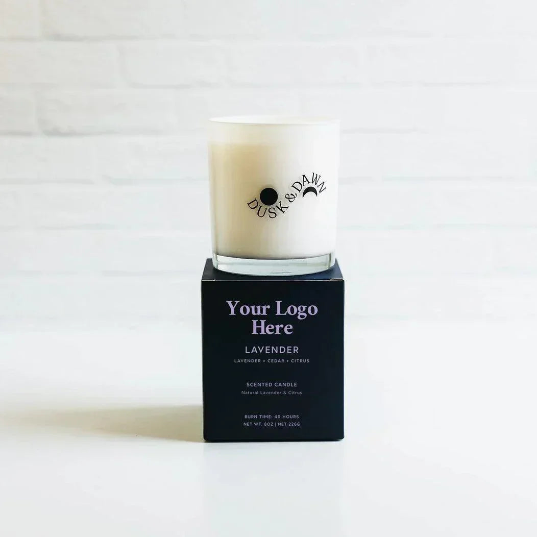 Custom Logo Deluxe Soy Candle - 8oz - Private Label - Giften Market