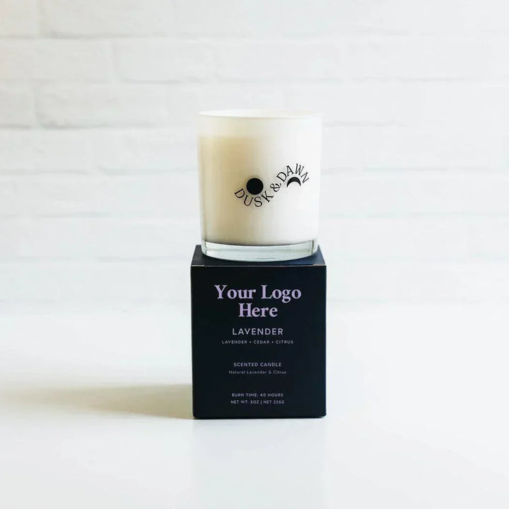 Custom Logo Deluxe Soy Candle - 8oz - Private Label - Giften Market