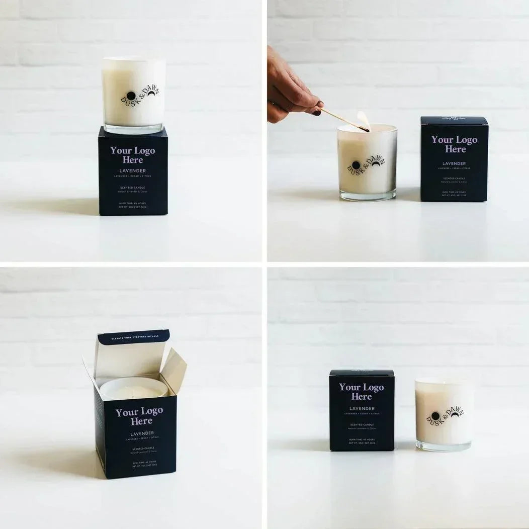 Custom Logo Deluxe Soy Candle - 8oz - Private Label - Giften Market
