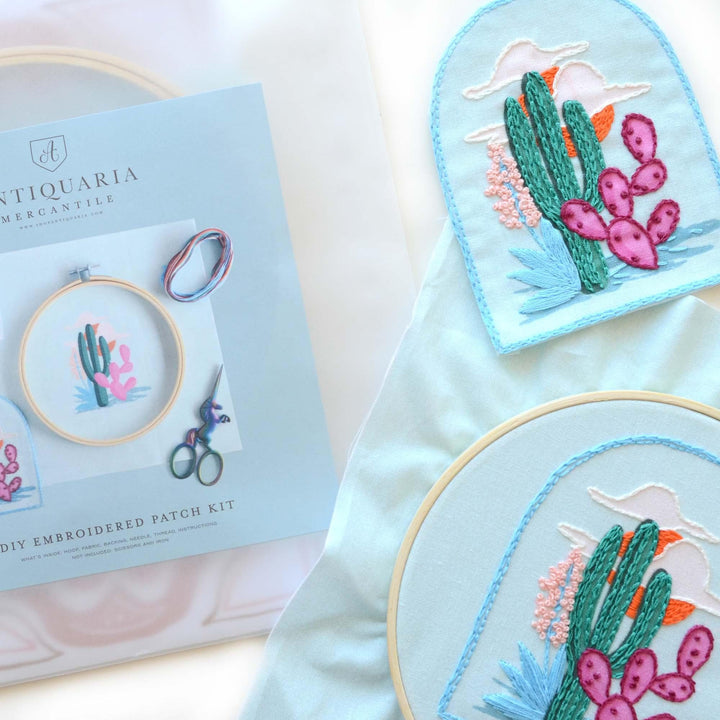 DIY Kit: Cactus Embroidery Patch Kit - Giften Market