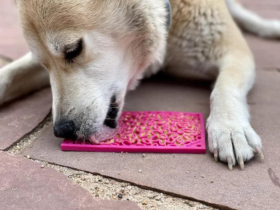 Dog Enrichment Licking Mat - Pink Flowers - Giften Market