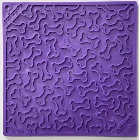 Dog Enrichment Licking Mat - Purple Bones - Giften Market