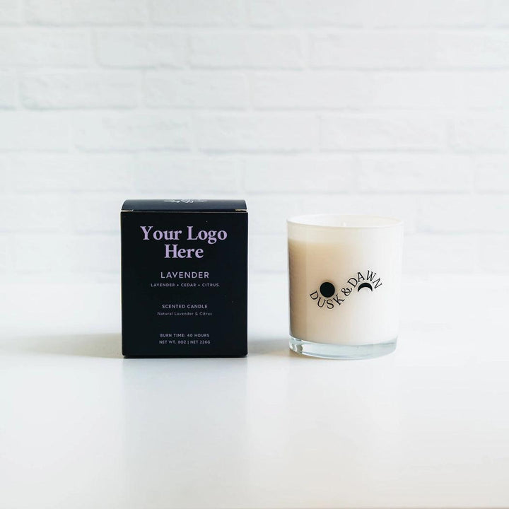 Custom Logo Deluxe Soy Candle - 8oz - Private Label