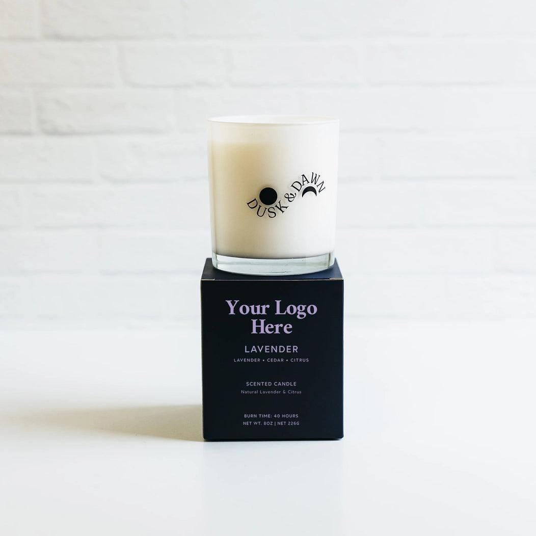 Custom Logo Deluxe Soy Candle - 8oz - Private Label