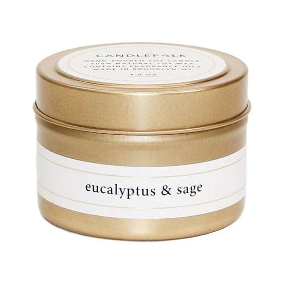 Eucalyptus & Sage - Gold Travel Candle - Giften Market