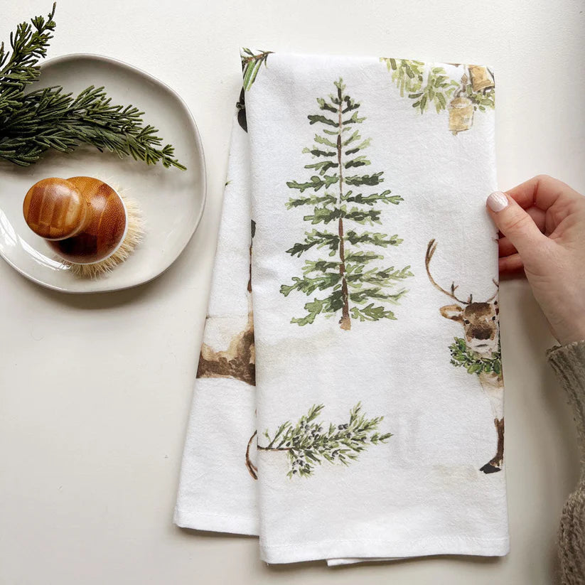 Evergreen Christmas Tea Towel - Giften Market