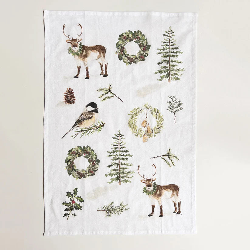 Evergreen Christmas Tea Towel - Giften Market