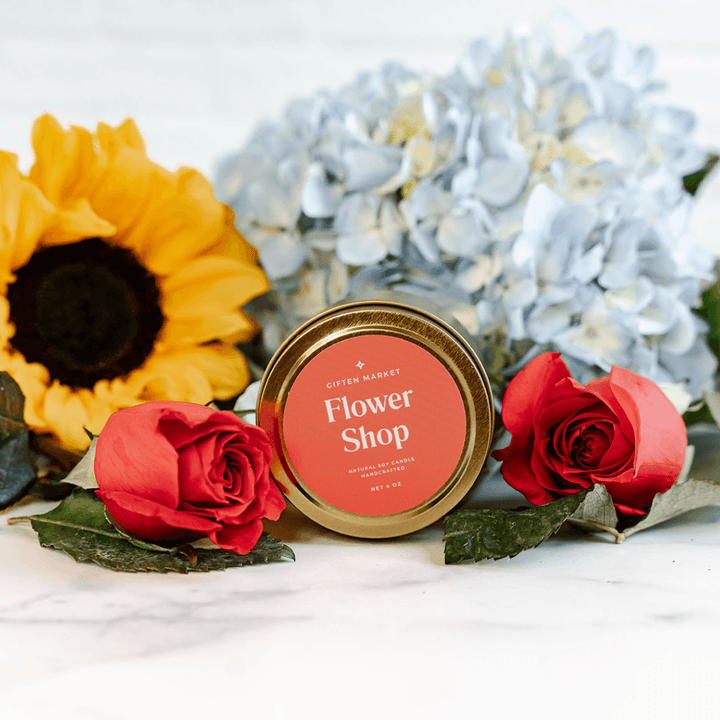 Flower Shop Gold Travel Candle - Giften Market