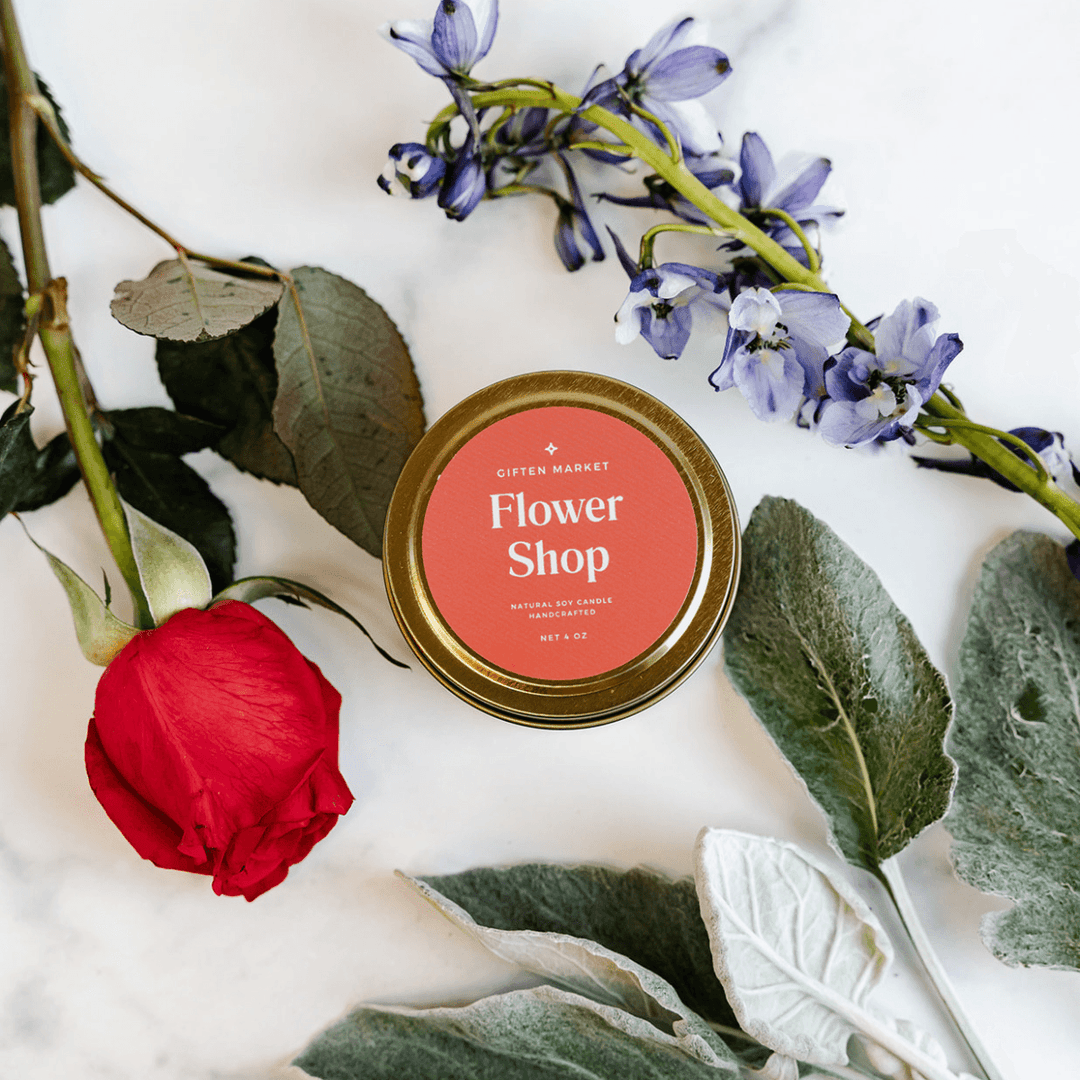 Flower Shop Gold Travel Candle - Giften Market