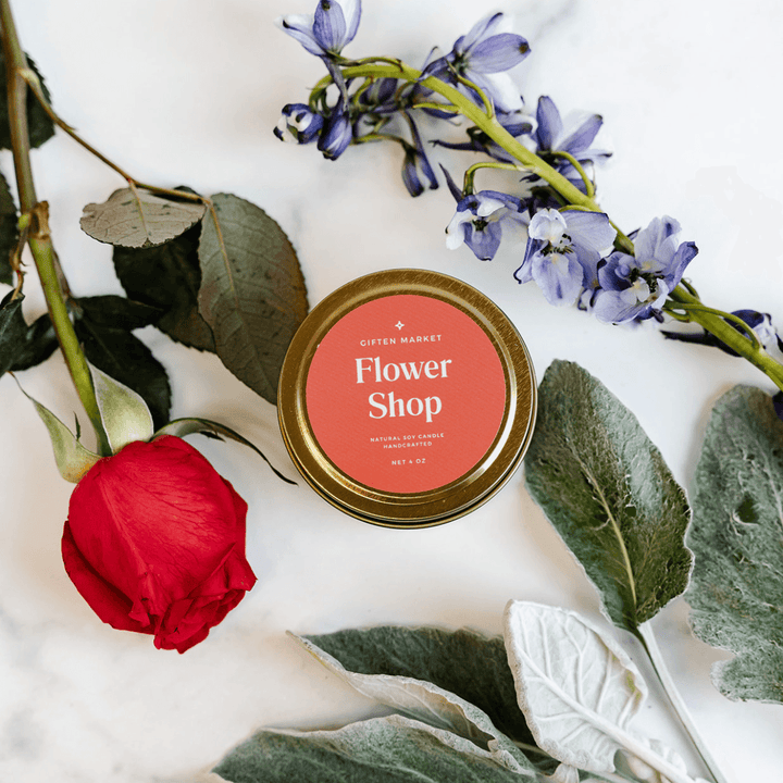 Flower Shop Gold Travel Candle - Giften Market