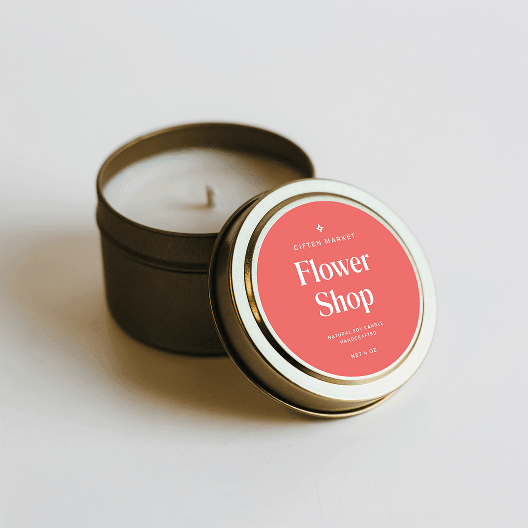 Flower Shop Gold Travel Candle - Giften Market