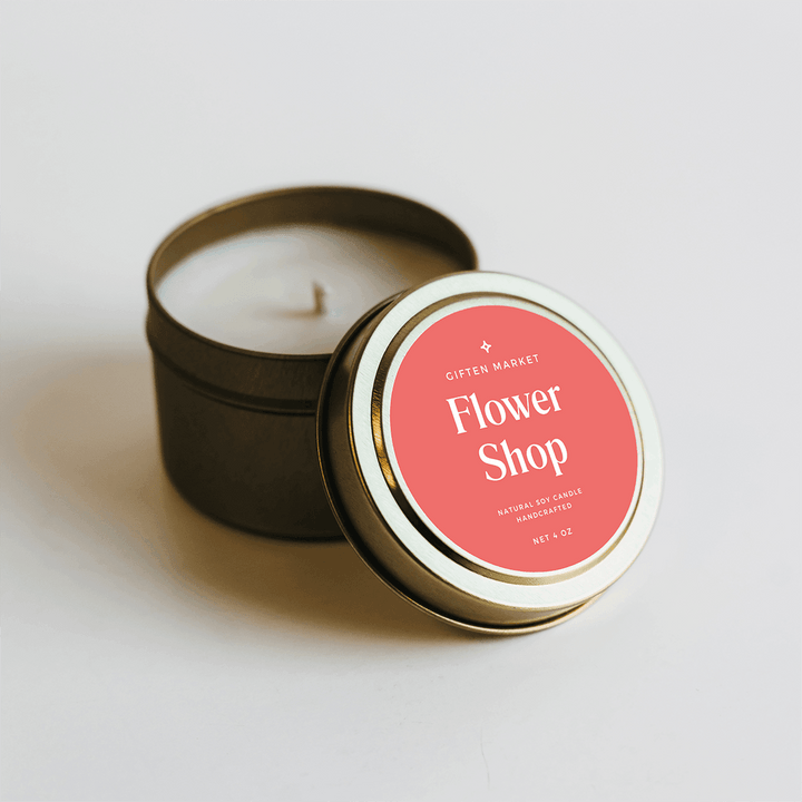 Flower Shop Gold Travel Candle - Giften Market