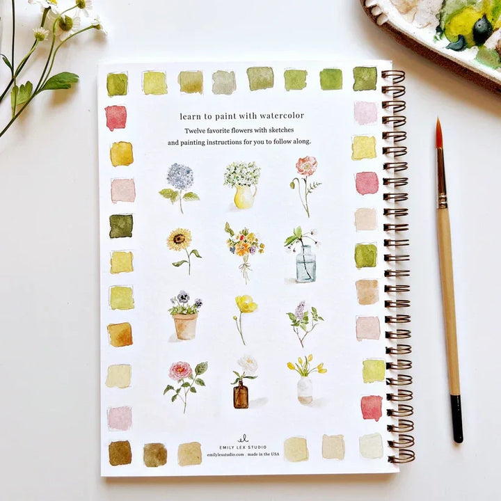 Flowers Watercolor Workbook - Giften Market