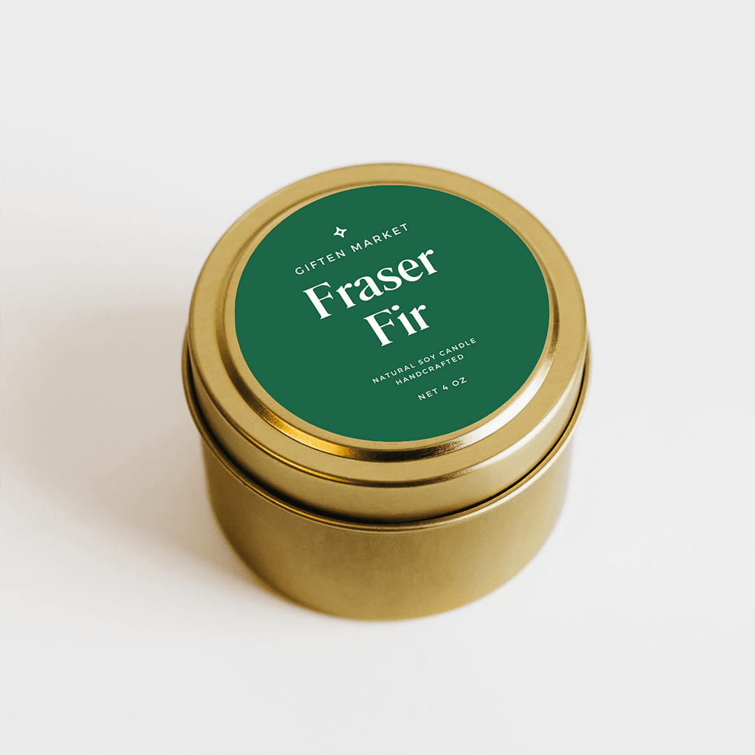 Fraser Fir Gold Travel Candle - Giften Market
