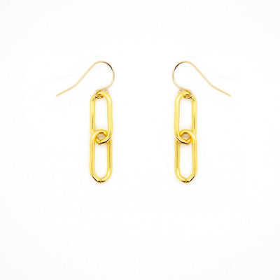 Gold Paperclip Earrings - Giften Market