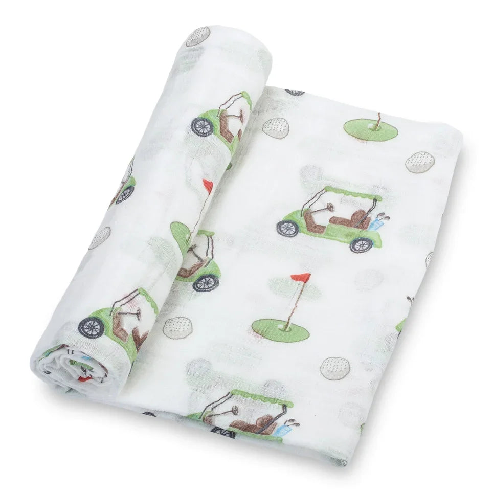 Golf A Round Baby Muslin Swaddle Blanket - Giften Market