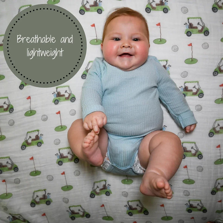 Golf A Round Baby Muslin Swaddle Blanket - Giften Market