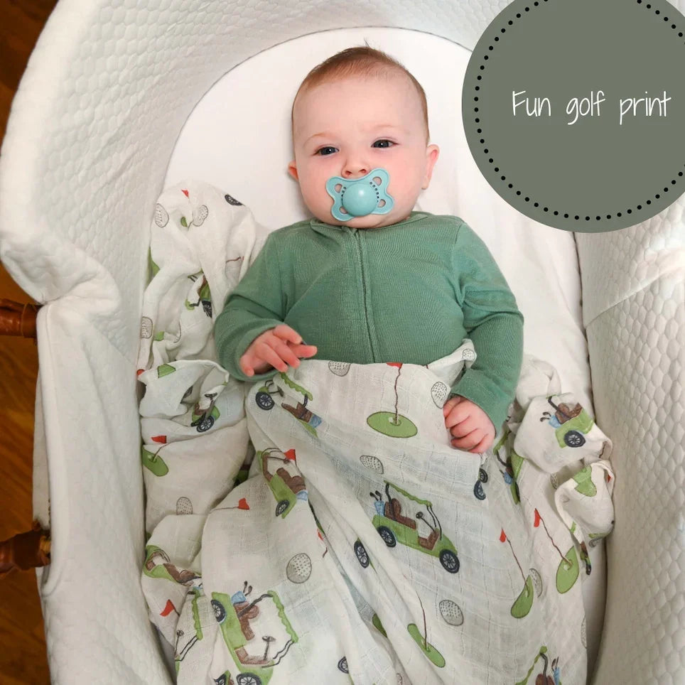 Golf A Round Baby Muslin Swaddle Blanket - Giften Market