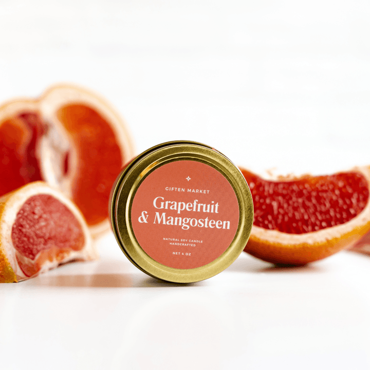 Grapefruit & Mangosteen Gold Travel Candle - Giften Market