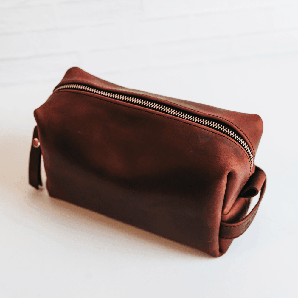 Men’s Self-Care Pouch - Cognac - Giften Market