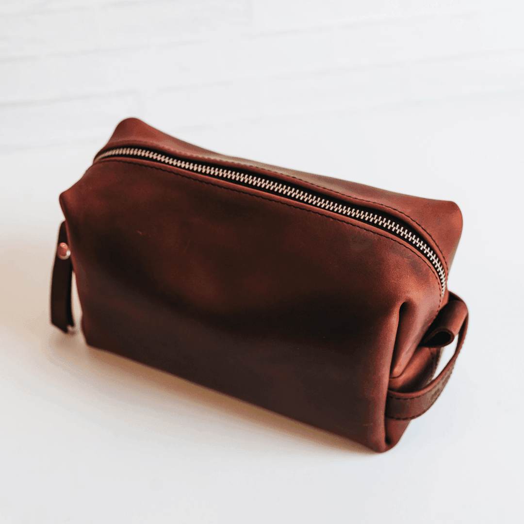 Men’s Self-Care Pouch - Cognac - Giften Market