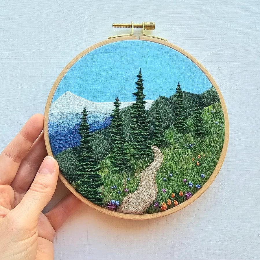 Happy Trails Landscape Embroidery Kit - Giften Market