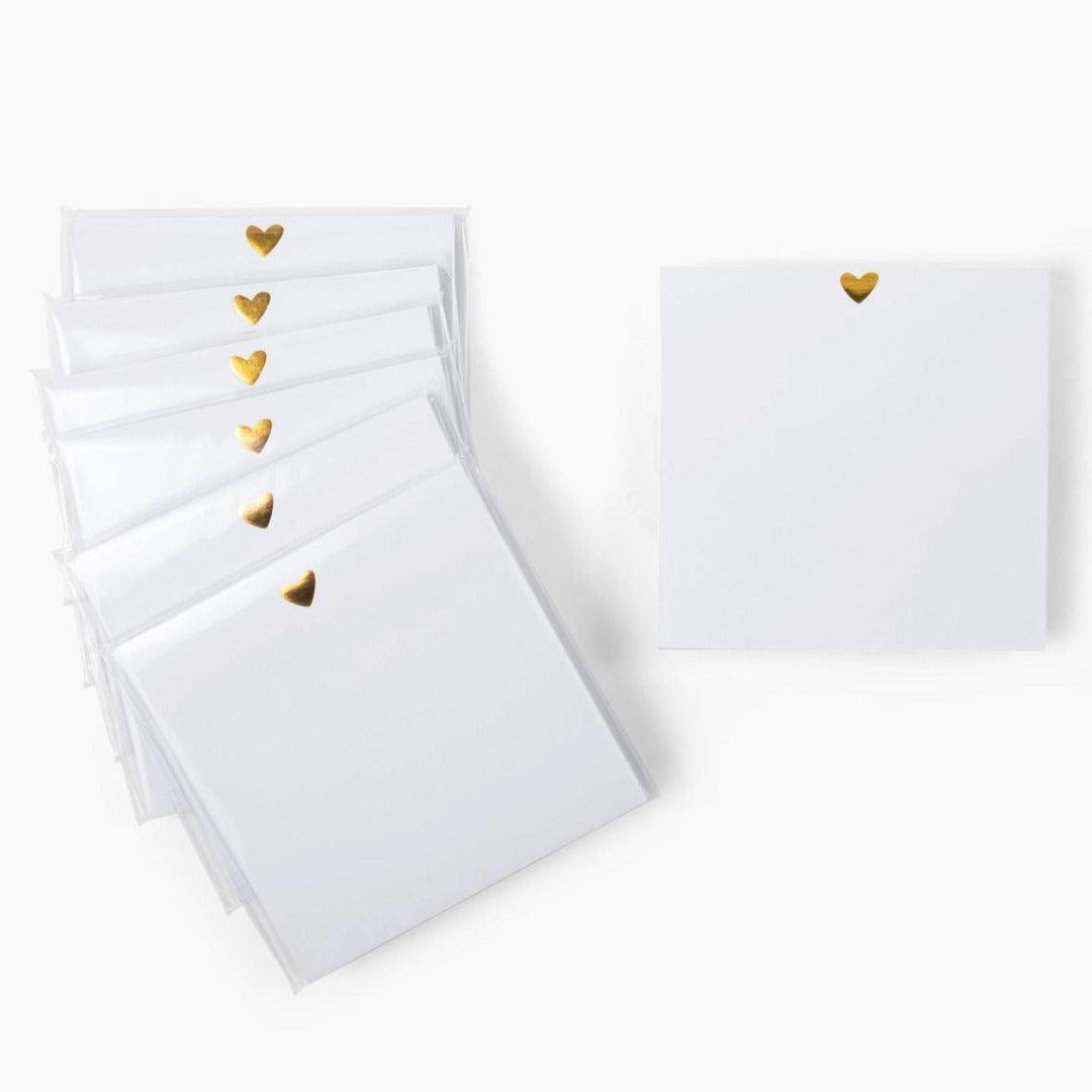 Heart Sticky Notes - Gold Foil Design - Giften Market