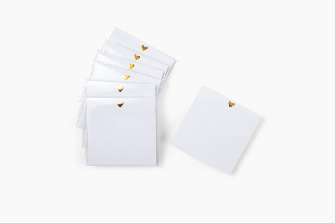 Heart Sticky Notes - Gold Foil Design - Giften Market