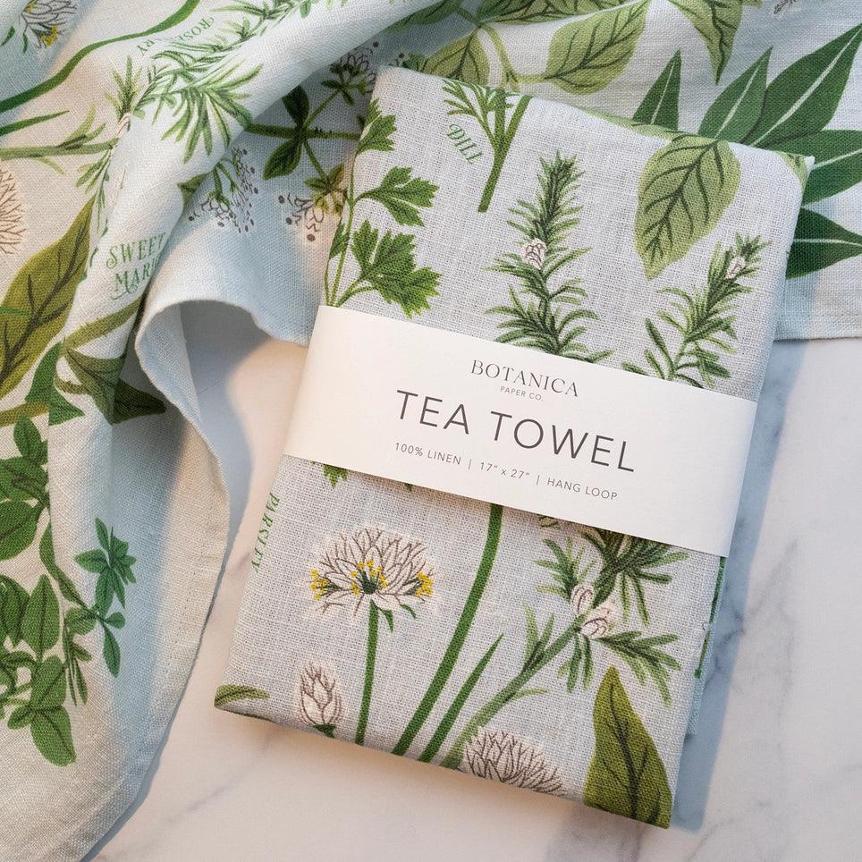 Herb Garden - 100% Linen Tea Towel - Giften Market