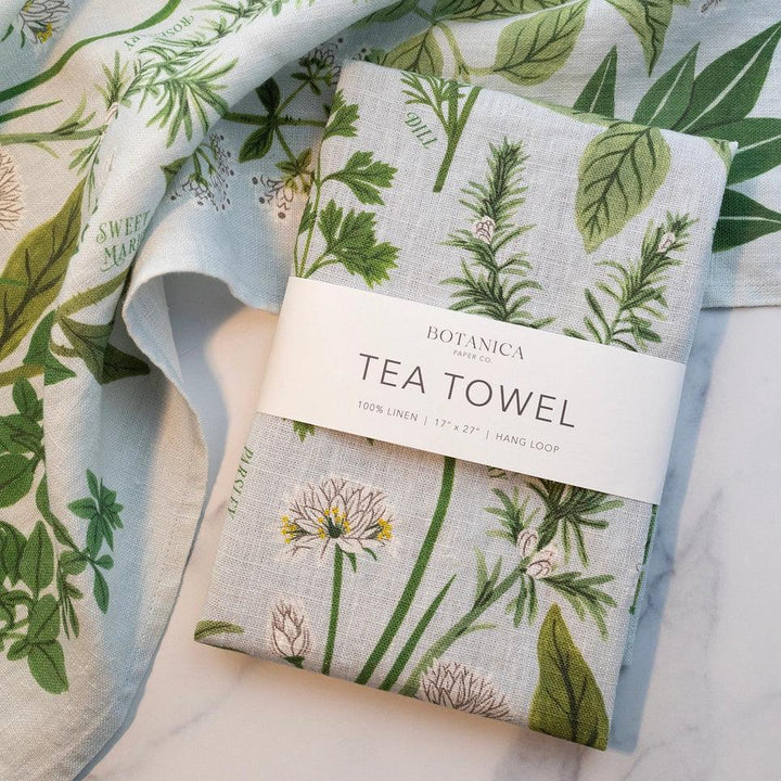 Herb Garden - 100% Linen Tea Towel - Giften Market