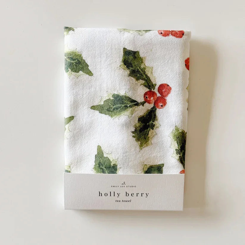 Holly Berry Tea Towel - Thumbnail 2