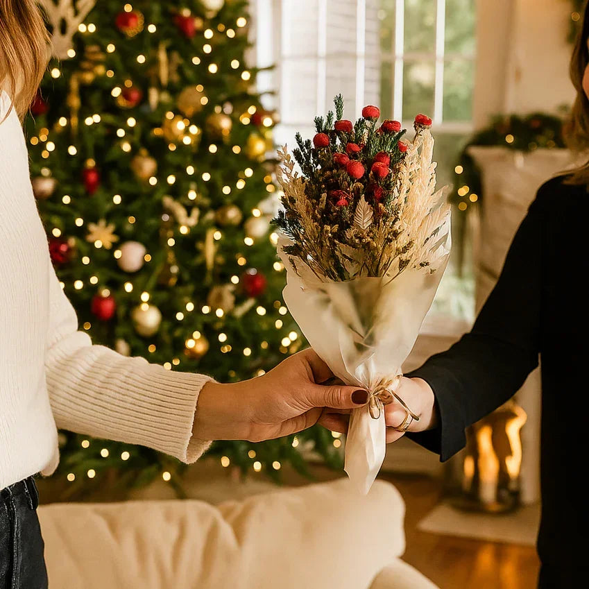 Holly Dried Flower Mini Bouquet Bundle - Christmas Gifts - Giften Market