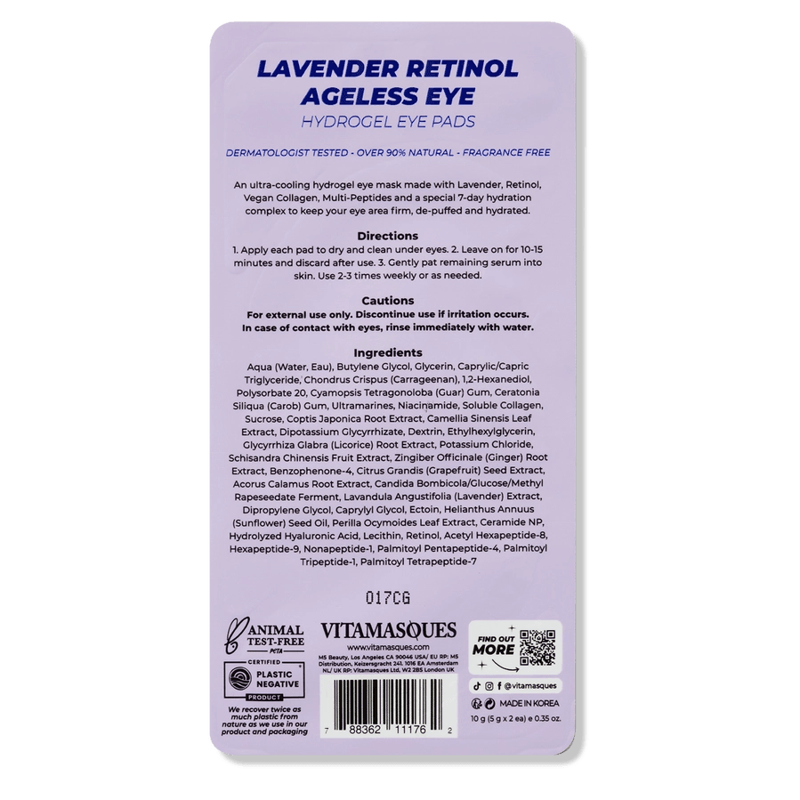 Lavender Retinol Ageless Eye Pads - Giften Market