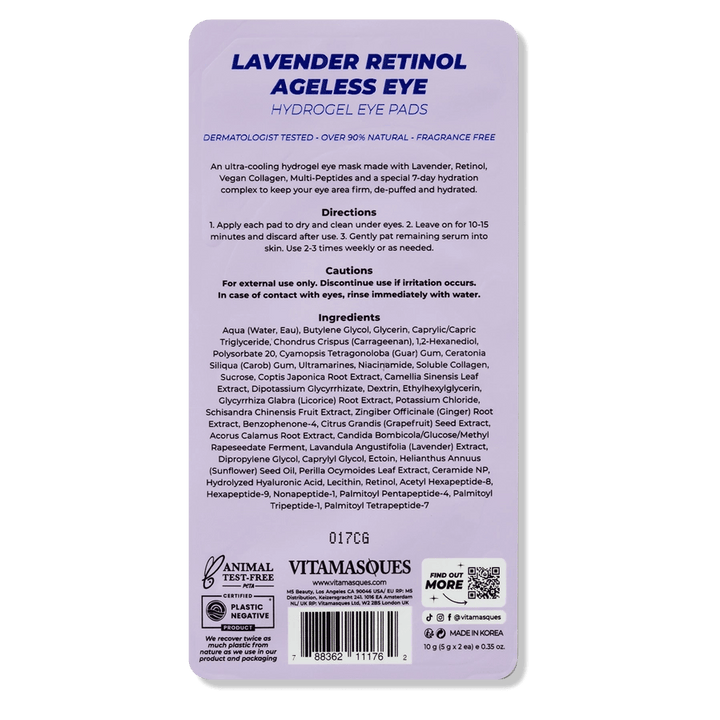 Lavender Retinol Ageless Eye Pads - Giften Market