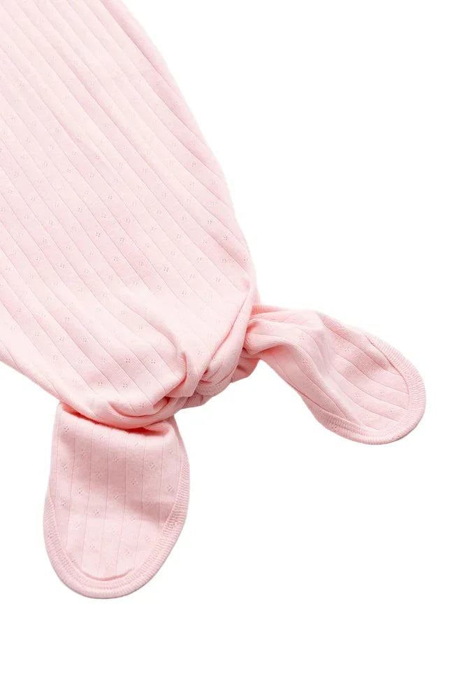 Set of 2 Knot It Baby Gowns - Light Pink