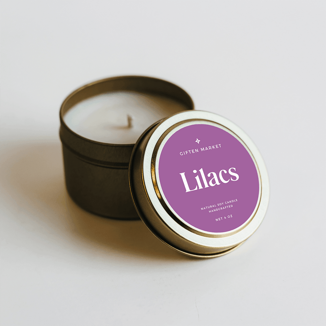 Lilacs Gold Travel Candle - Giften Market