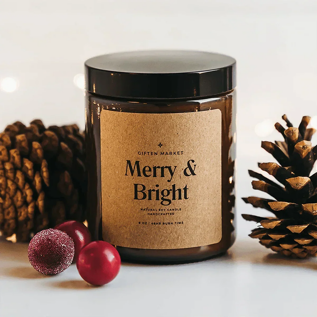 Merry & Bright Soy Candle - Giften Market
