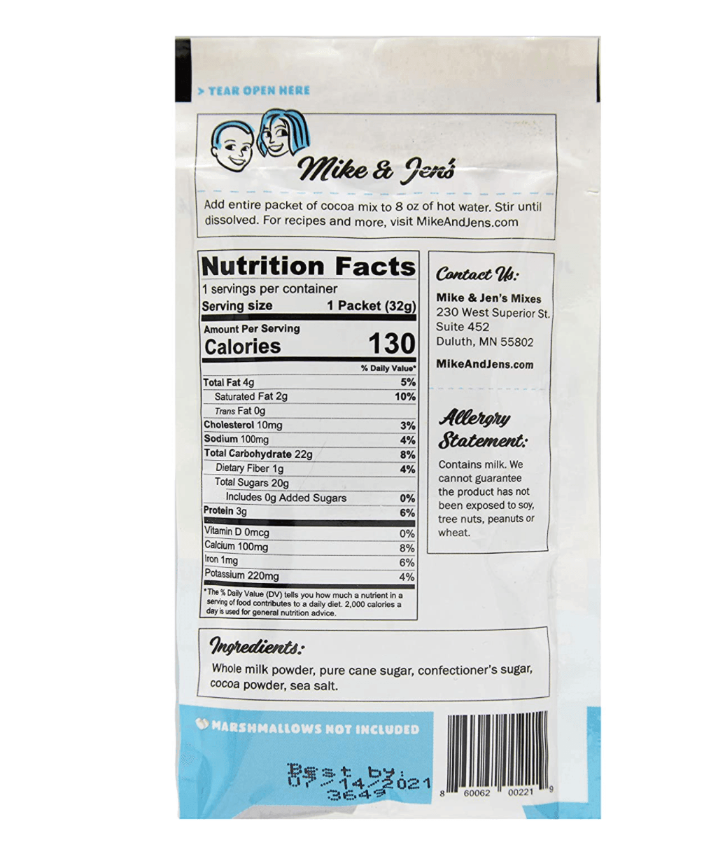 Mike & Jen's Hot Cocoa Mix | Single Serve Packets - Giften Market